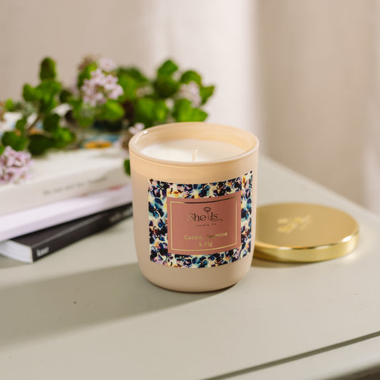 Cassis, Jasmine & Fig Soy Candle – In Bloom Collection | She Is Candle Co.