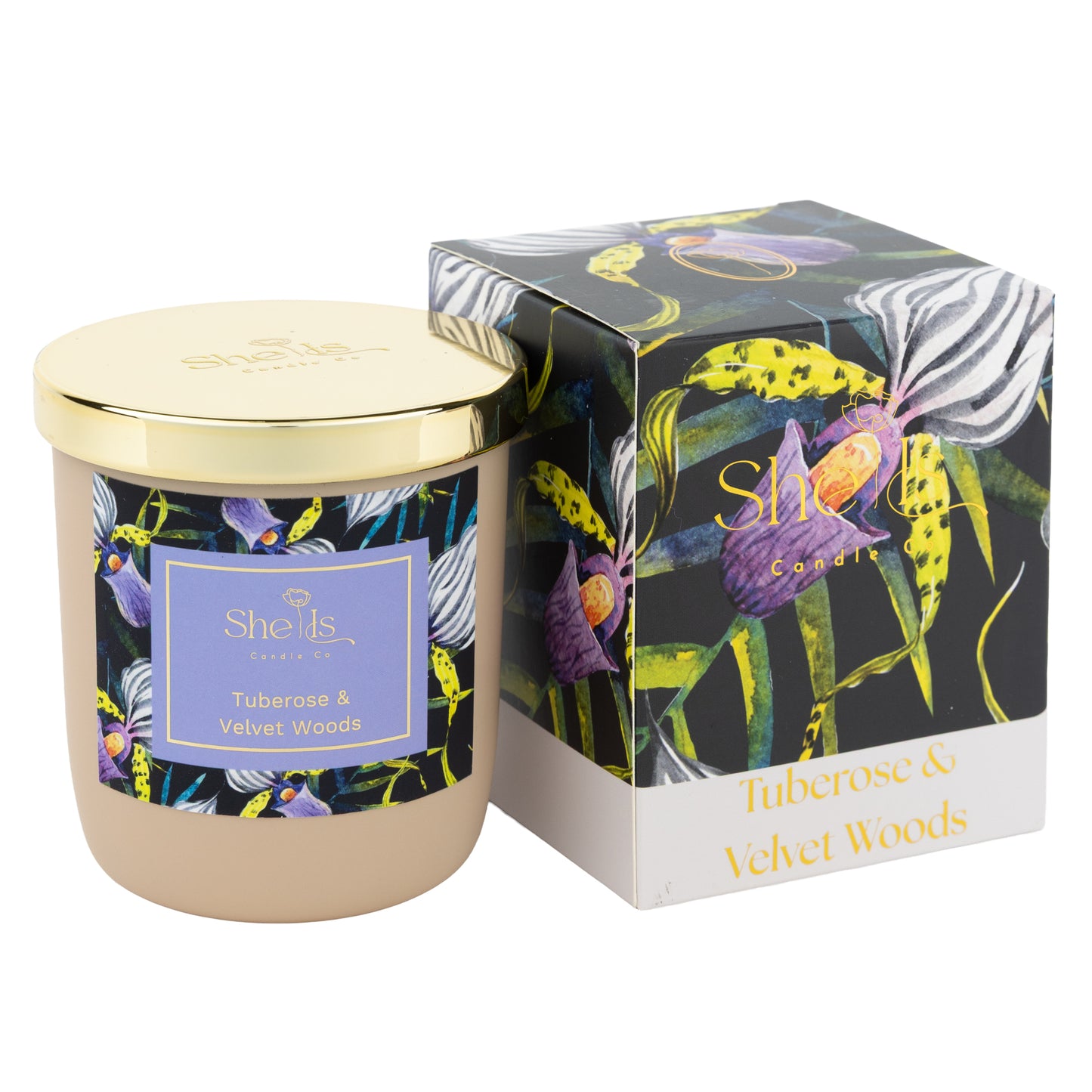 Tuberose & Velvet Woods Luxury Soy Candle – In Bloom Collection | She Is Candle Co.