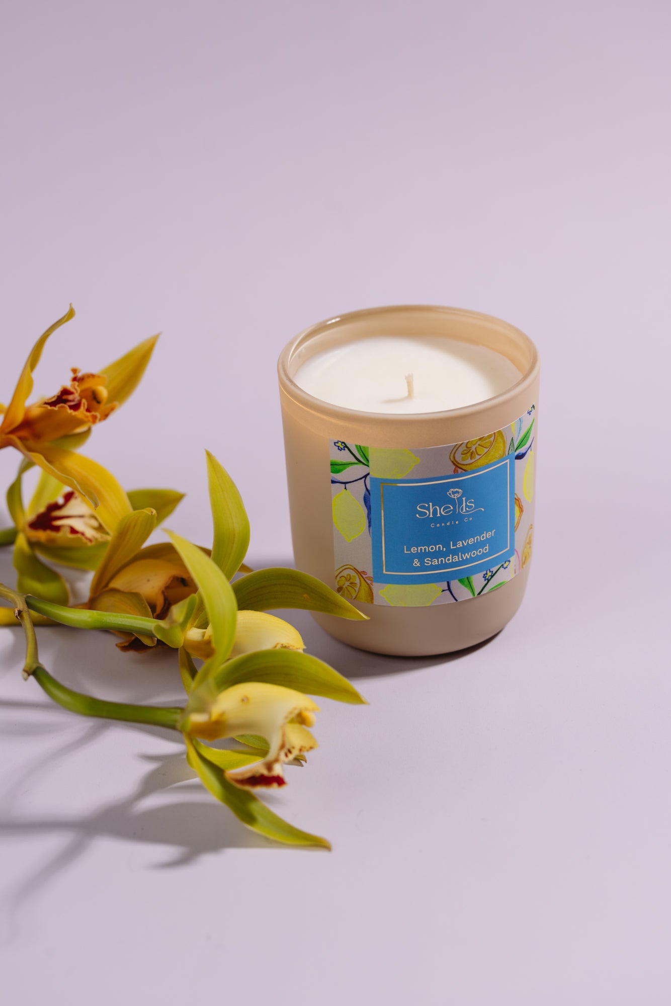 Lemon, Lavender & Sandalwood Soy Candle – In Bloom Collection | She Is Candle Co.